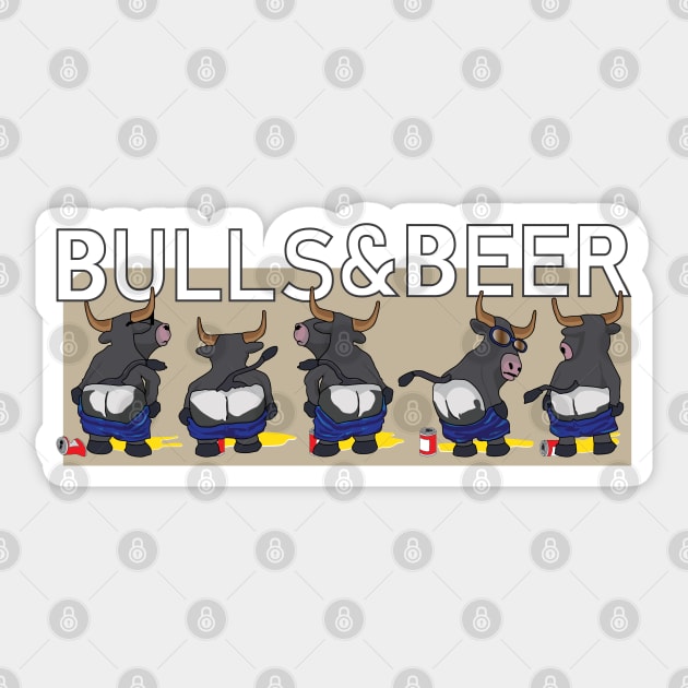 Bulls & Beers Sticker by GilbertoMS